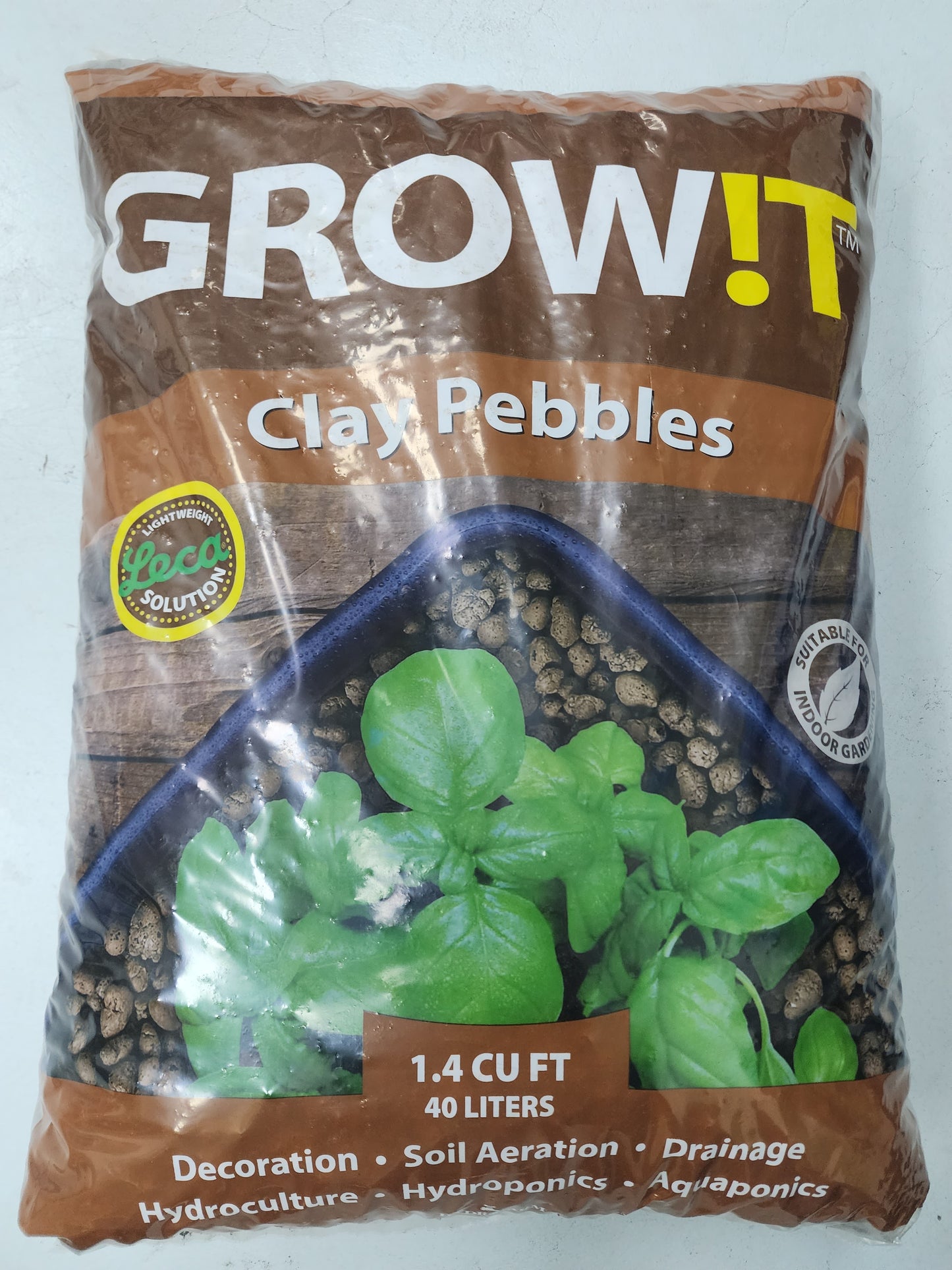 GROW!T Clay Pebbles, 4 mm-16 mm, 40 L