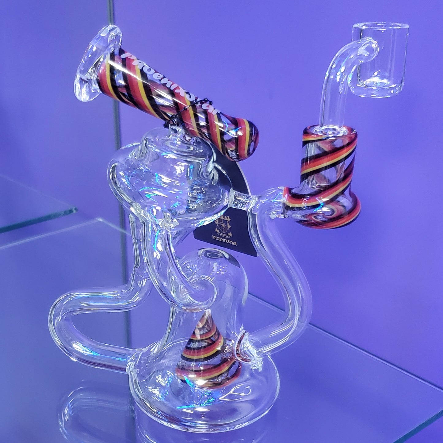 Phoenix Star 6.5" Recycler Orange/Red/Yellow/Black swirl