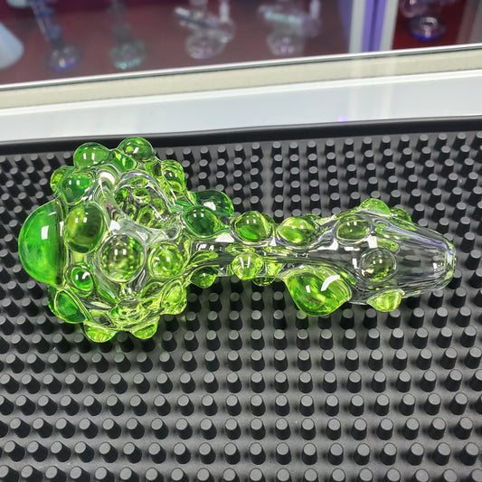 Hand Blown Spoon 4.6" - Green