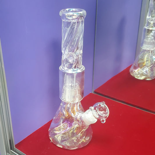 Twisted Holographic 14" 8 Arm Perc Beaker