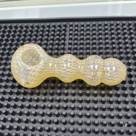 4" Spoon Bubble Trap with Silver Fumed - Gold