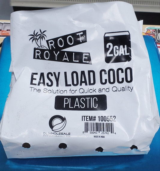 Root Royale Easy Load Coco Plastic Grow Bags 2 gallon