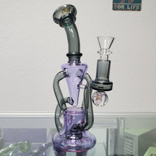 9" Recycler Purple/Black Flower Trophy