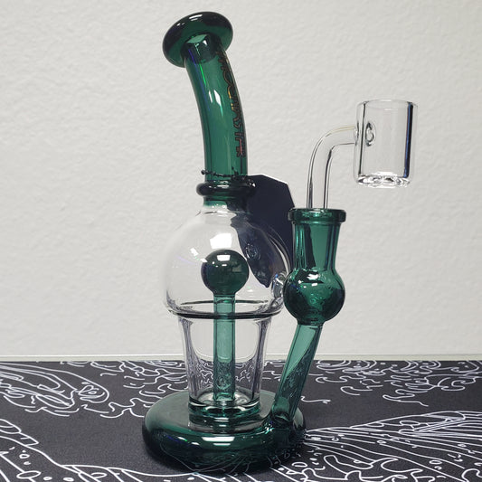 Phoenix Star Bubbler w/ special perc 7.5" - Teal