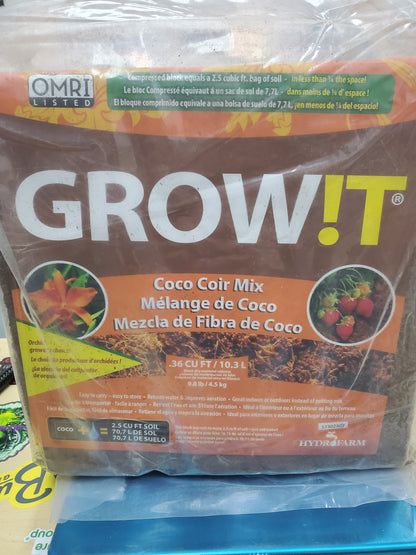 GROW!T Coco Coir Mix, Block